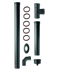 Kit di Installazione Base per Canna Fumaria Linea Nero Stufa Pellet