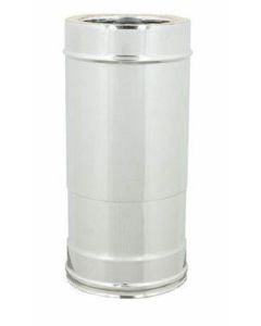 Tubo Canna Fumaria Acciaio Inox Doppia Parete h. 1m - Gamma Diametri