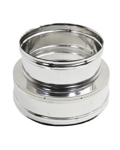 Raccordo Acciaio Inox da Doppia Parete a Mono Parete