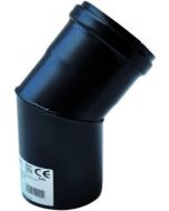 Curva Linea Nero Stufa Pellet Spessore 1.2 mm Aperta a 45 Gradi