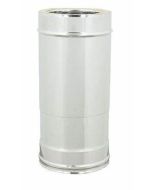Tubo Canna Fumaria Acciaio Inox Doppia Parete h. 1m - Gamma Diametri