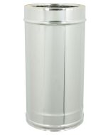 Tubo Inox Doppia Parete per Canna Fumaria h. 0.5 m - 8 Diametri