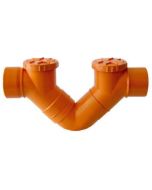 Sifone Firenze Orizzontale in pvc Rosso