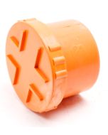 Tappo a Vite PVC Rosso Ispezionabile - Gamma Diametri 40-200