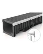 Canaletta Nera in Acc.zinc.comp. di Griglia D400 Larg.258 x 150h x 1000 Lung.