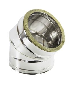 Curva Acciaio Inox Aperta 45 Gradi Aisi 316 Doppia Parete