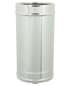 Canna Fumaria Tubo Acciaio Inox Doppia Parete h. 0.5 m