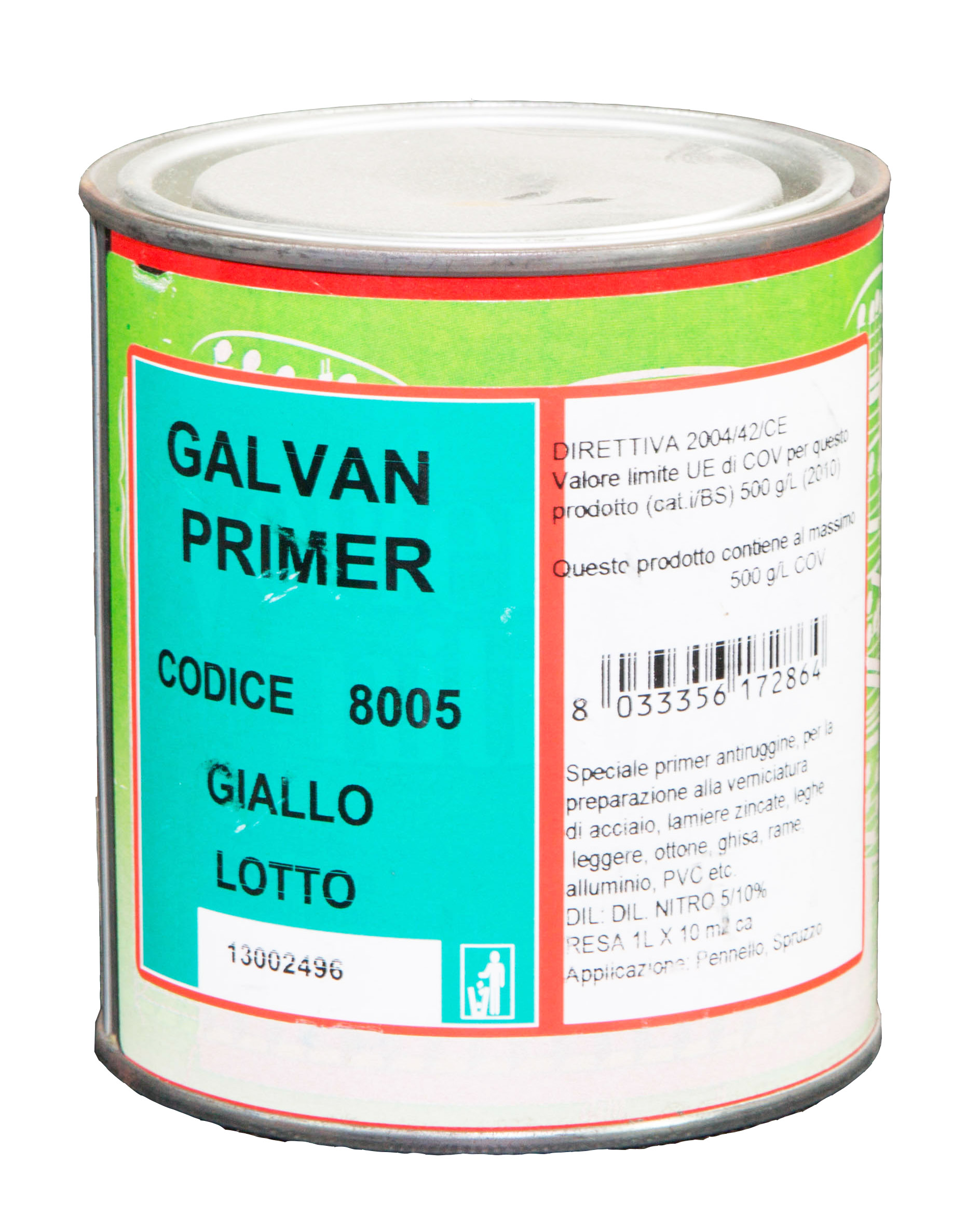 Primer Aggrappante Antiruggine Universale per Metalli e Pvc Galvan Primer