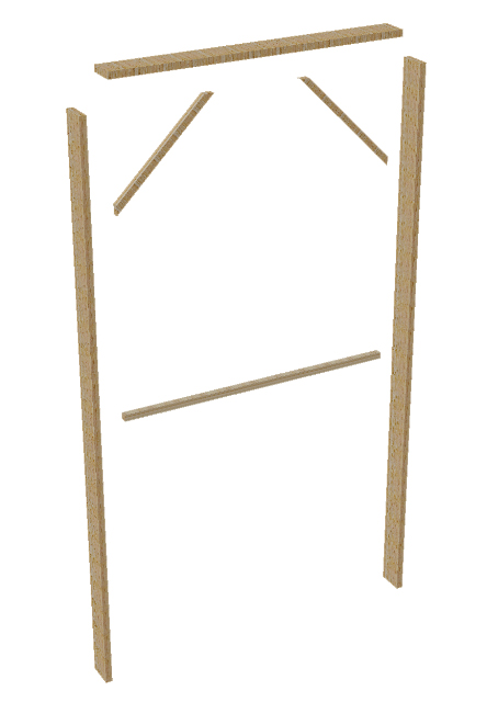 Controtelaio in Legno Abete per Porte Interne - Universale