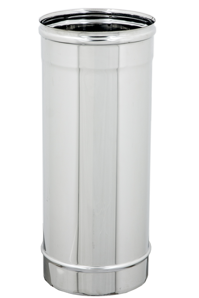 Canna Fumaria Tubo Acciaio Inox Aisi 304 h 0.5m sp 5.10