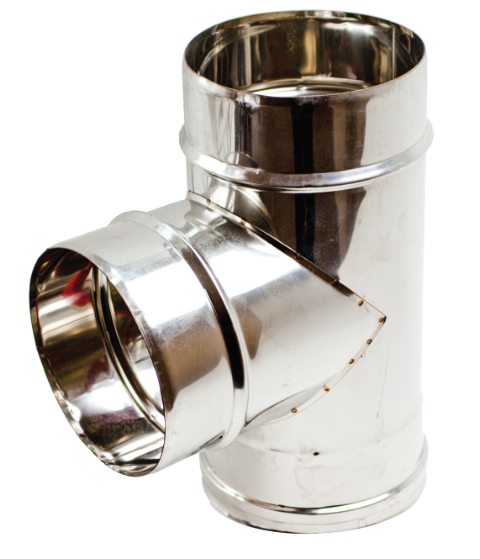 Derivazione a t  Canna Fumaria Acciaio Inox A.304 5.10