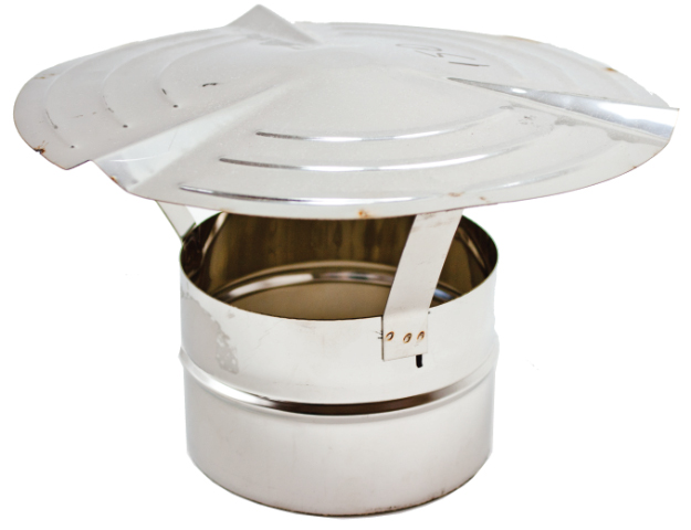Testa Camino Acciaio Inox (antivento)