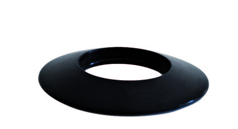 Rosone Copriforo in Silicone per Tubo Nero Pellet
