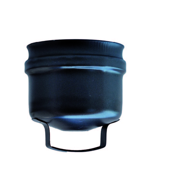 Tappo Condensa Cieco Linea Nero Stufa Pellet Spessore 1.2 mm