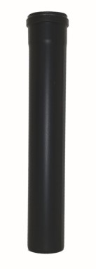 Canna Fumaria Tubo Linea Nero Stufa Pellet Spessore 1.2 mm 100