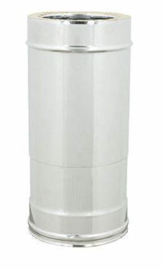 Tubo Canna Fumaria Acciaio Inox Doppia Parete h. 1m - Gamma Diametri