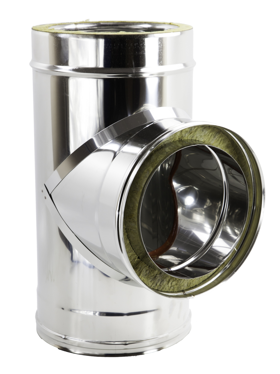 Derivazione a T per Canna Fumaria Inox Doppia Parete - 8 Diametri