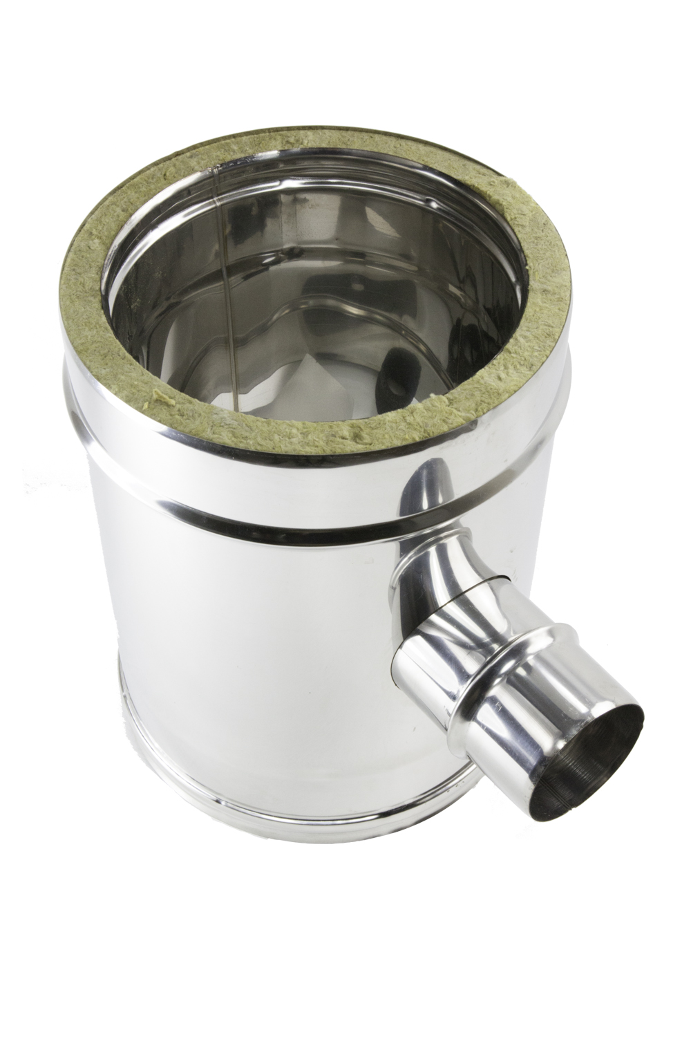 Derivazione a t Acciaio Inox Doppia Parete Ridotta mp 80