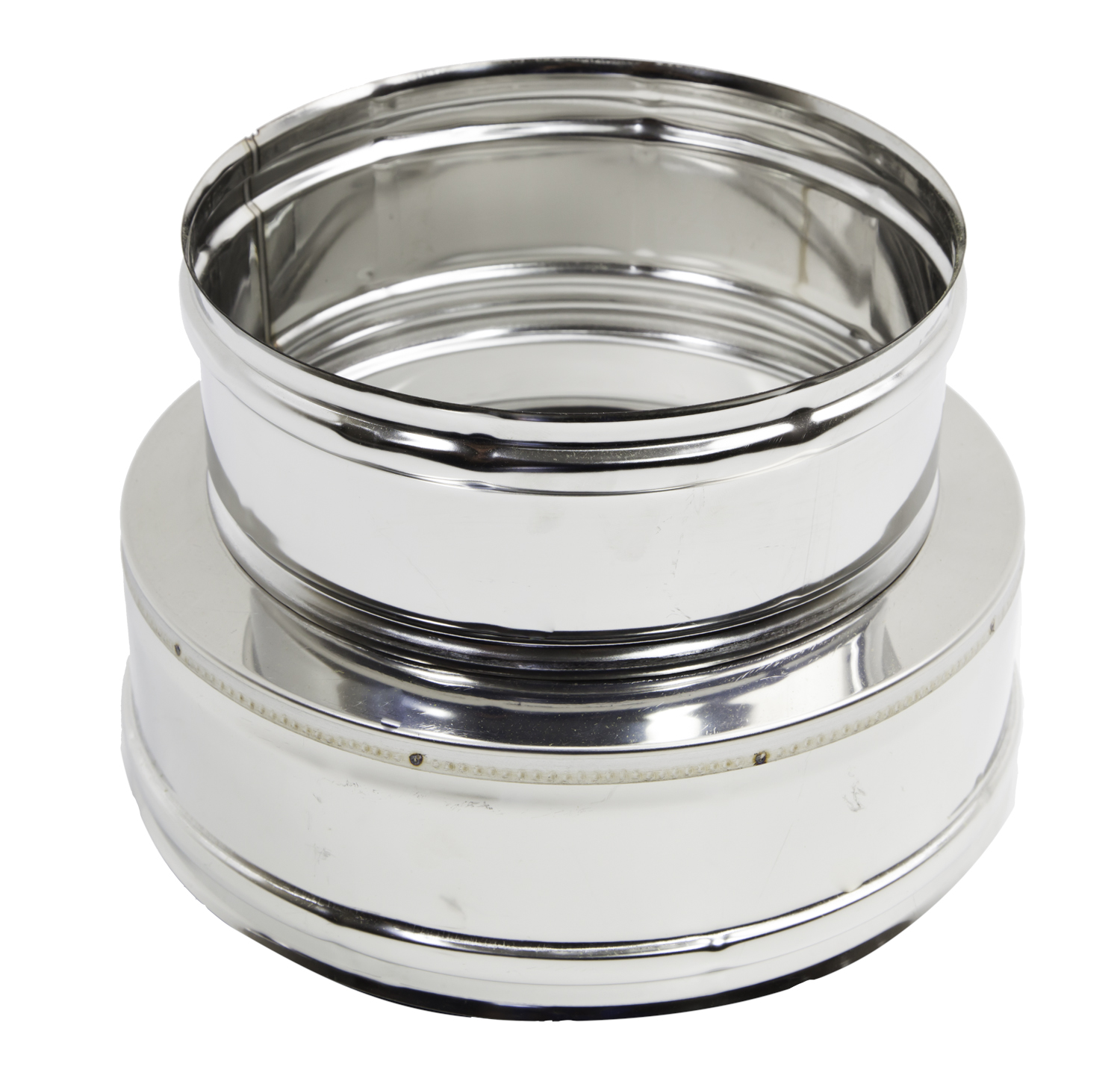 Raccordo Acciaio Inox da Doppia Parete a Mono Parete