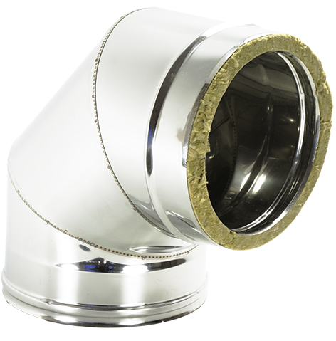 Curva Acciaio Inox Chiusa 90 Gradi Aisi 316 Doppia Parete 