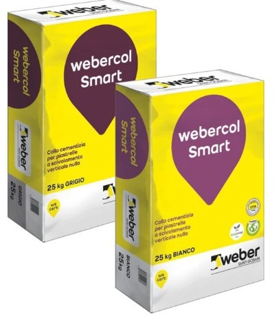 Adesivo Cementizio Webercol Smart C1TE a Scivolamento Nullo
